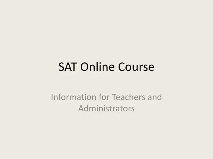 sat online course