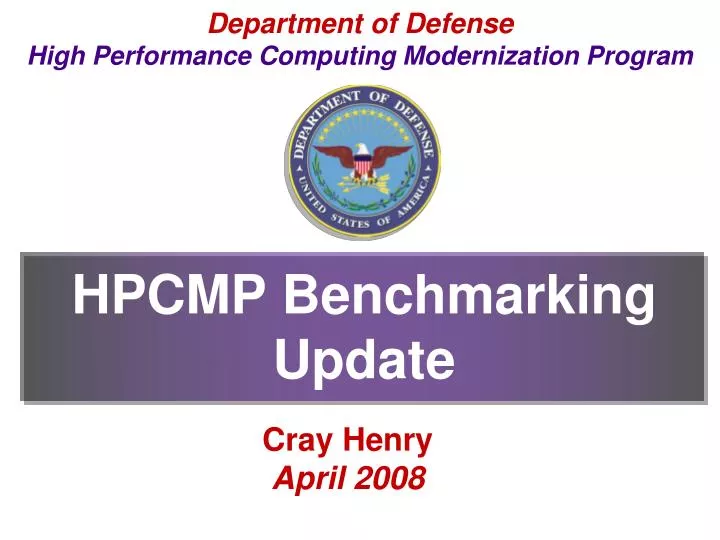 hpcmp benchmarking update