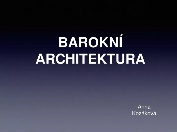 barokn architektura