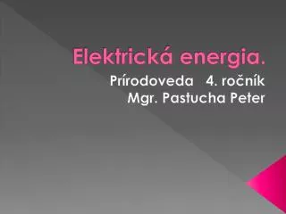 elektrick energia