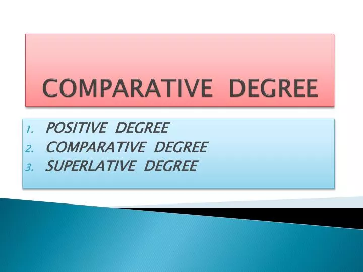 comparative degree