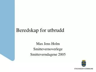 beredskap for utbrudd