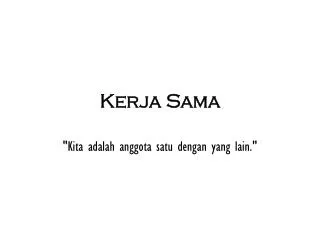 kerja sama