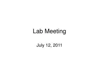 lab meeting