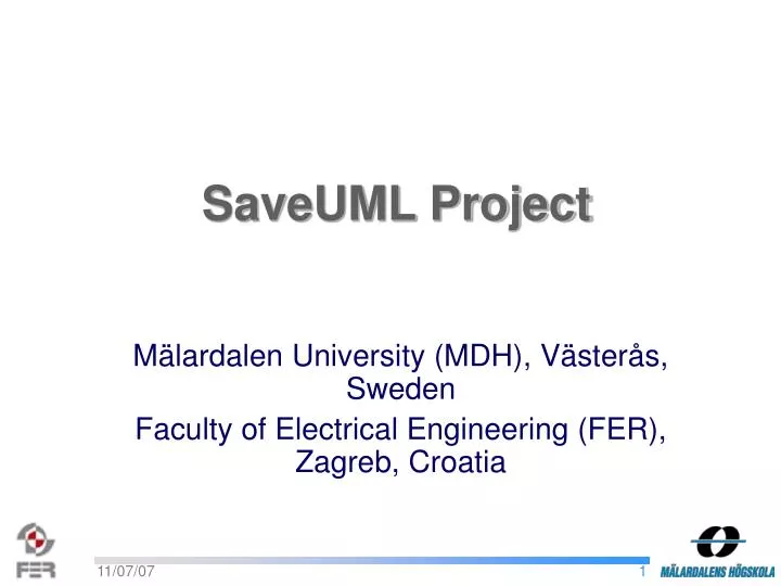 m lardalen university mdh v ster s sweden faculty of electrical engineering fer zagreb croatia