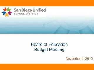 Board of Education Budget Meeting