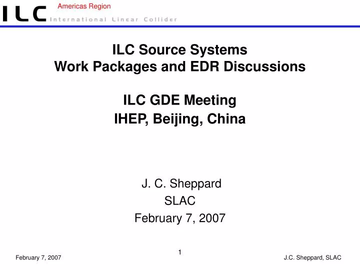 ilc source systems work packages and edr discussions ilc gde meeting ihep beijing china