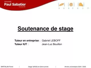 soutenance de stage
