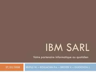 ibm sarl