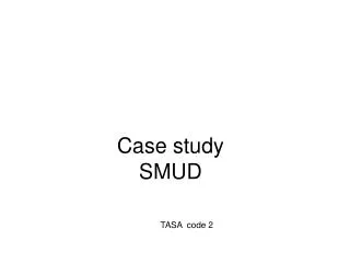 Case study SMUD