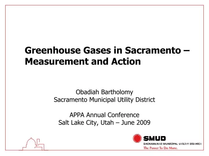 greenhouse gases in sacramento measurement and action