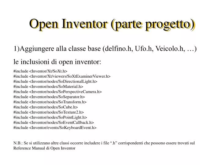 open inventor parte progetto