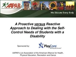AAPAR is an Association of the American Alliance for Health,