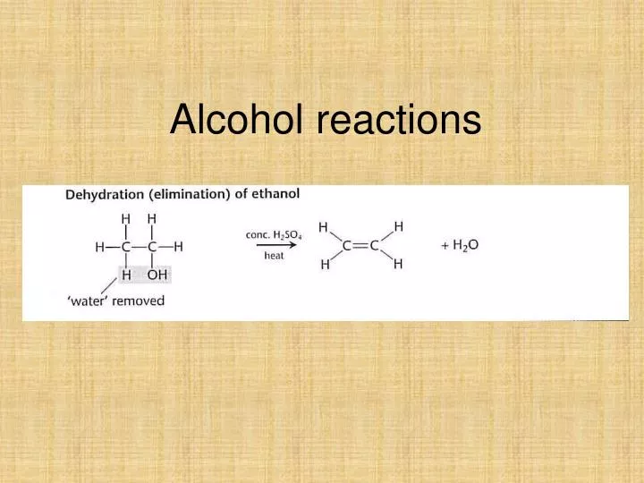 alcohol reactions