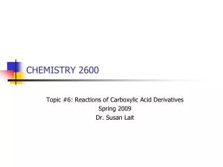 CHEMISTRY 2600