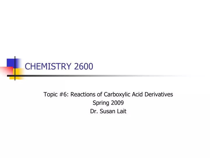 chemistry 2600