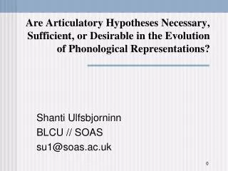 Shanti Ulfsbjorninn BLCU // SOAS su1@soas.ac.uk