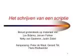 Het schrijven van een scriptie - slide 1