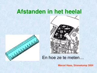 afstanden in het heelal