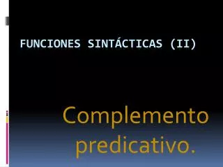 complemento predicativo