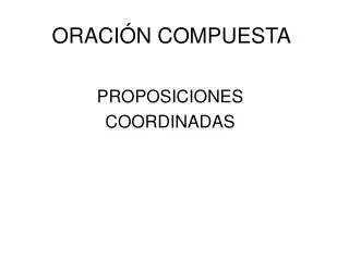 oraci n compuesta