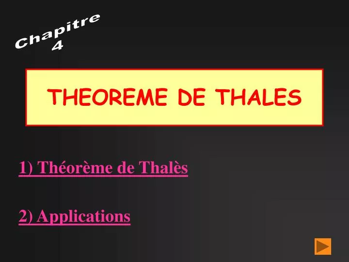 theoreme de thales