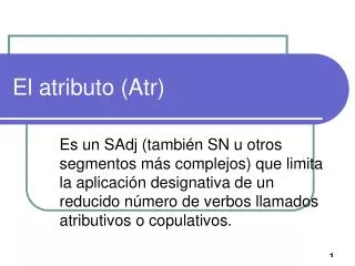 el atributo atr