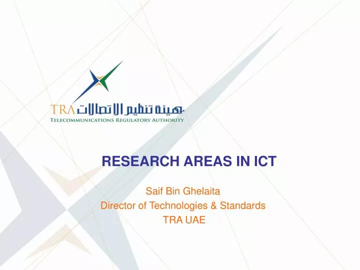research areas in ict