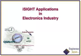 iSIGHT Applications in Electronics Industry