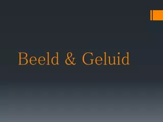 beeld geluid