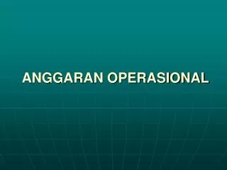 anggaran operasional