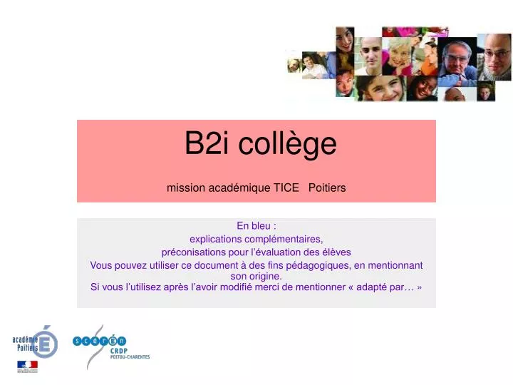 b2i coll ge mission acad mique tice poitiers