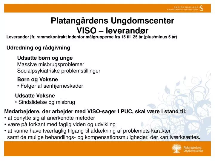 platang rdens ungdomscenter viso leverand r