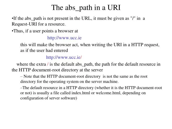 the abs path in a uri