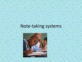 Note-taking systems