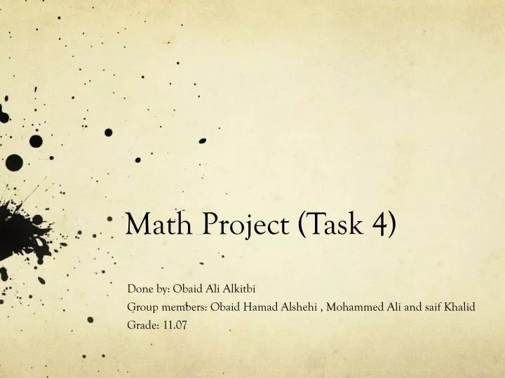 math project task 4