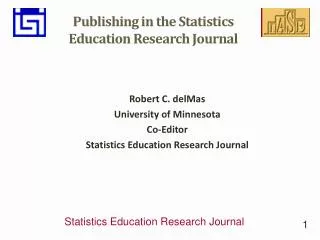 Publishing in the Statistics Education Research Journal