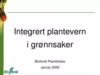 Integrert plantevern