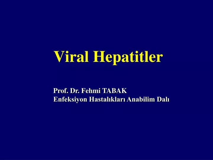 viral hepatitler