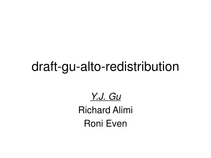 draft gu alto redistribution