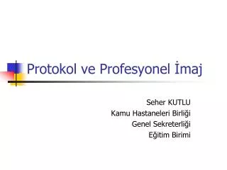 protokol ve profesyonel maj