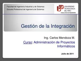 gesti n de la integraci n