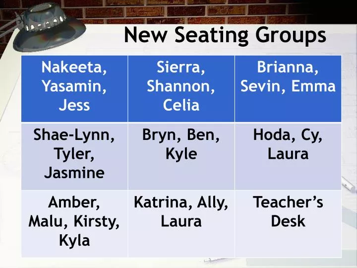 new seating groups