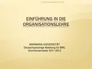 einf hrung in die organisationslehre