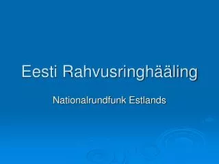 eesti rahvusringh ling