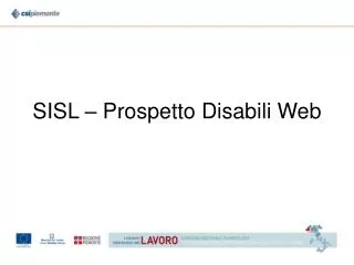 SISL – Prospetto Disabili Web