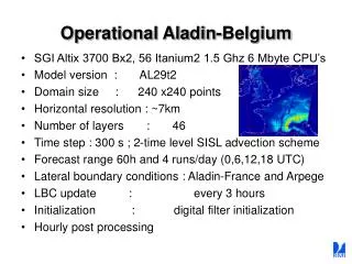 Operational Aladin-Belgium