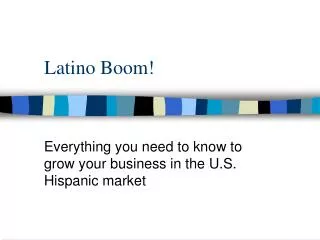 Latino Boom!