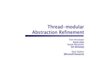 Thread-modular Abstraction Refinement