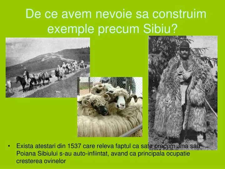 de ce avem nevoie sa construim exemple precum sibiu